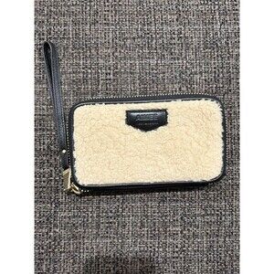 AIMEE KESTENBERG Shearling Black Zip Around Wristlet